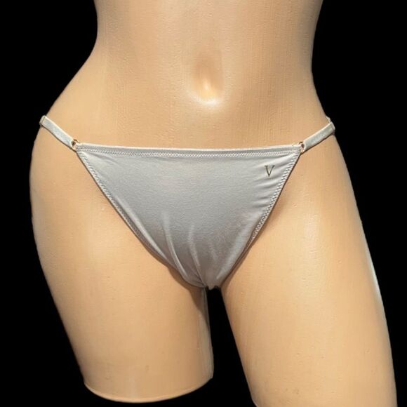 Victorias Secret Incredible by Victoria Supersoft String bikini Panty Beige L - Picture 1 of 3